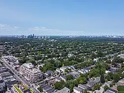 Aerial view of Bedford Park near Avenue Road (2025)