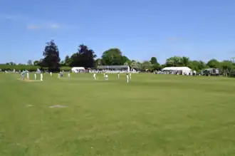 The village's cricket ground