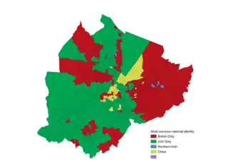 Most commonly stated national identity in 2021