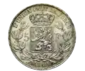 Belgian shield (with crown) on a coin