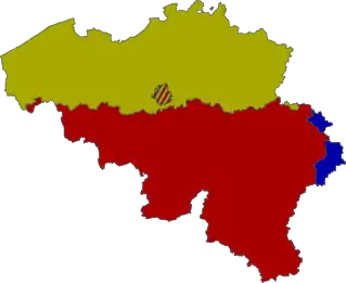 The predominantly French-speaking enclave of Brussels surrounded by Dutch-speaking area