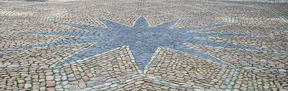 The star that indicates the geographical centre of Brussels