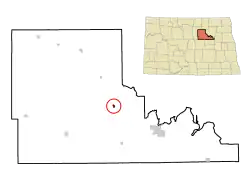Location of Minnewaukan, North Dakota
