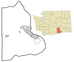 Badger, Washington is located in Benton County, Washington