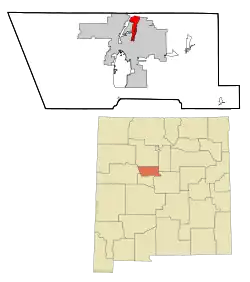 Location of North Valley, New Mexico