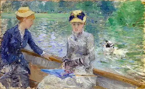 Summer's Day; by Berthe Morisot; 1879; oil on canvas; 45.7 cm × 75.2 cm; National Portrait Gallery (London)[226]