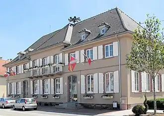 The town hall in Biesheim