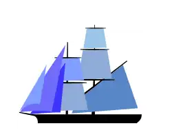 Bilander: two masts, main mast course sail lateen rigged, all others square rigged