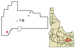 Location of Aberdeen in Bingham County, Idaho