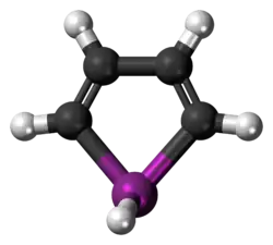 Ball-and-stick model of the bismole molecule