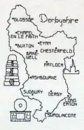 Map of Derbyshire