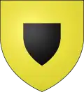an escutcheon—Or, an escutcheon sable—Bourigeole, Aude, France