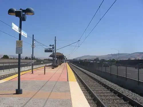 The platform at Blossom Hill station