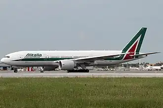 Alitalia Boeing 777 in the 2005 livery