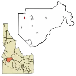 Location of Banks in Boise County, Idaho.