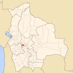 Location of the Arque Province within Bolivia