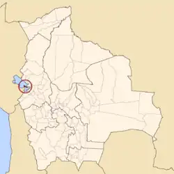 Location of Manco Kapac Province within Bolivia