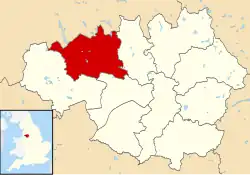 Bolton shown within Greater Manchester