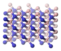 Cubic form (c-BN) sphalerite structure analogous to diamond