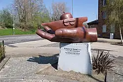 Future In Hand sculpture