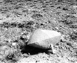 Granite dreikanter polished by windblown sand, Sweetwater County, Wyoming (Bradley, 1930)