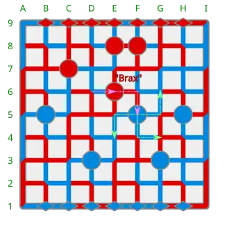 3: Red calls out "Brax" after moving to E6