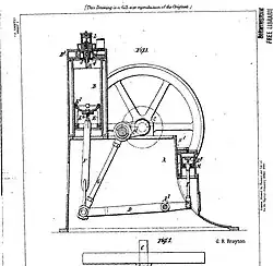 Brayton four-stroke air blast engine 1889