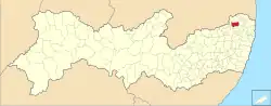 Location of Vicência in Pernambuco