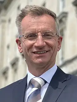 Brian Kingston MLA outside Parliament Buildings, Stormont (cropped).jpg