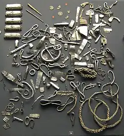 Selection of items from the Cuerdale Hoard