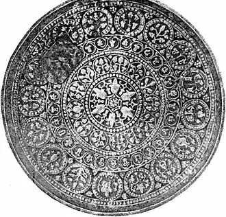 Bronze plate of the 6th or 7th century from Dagestan. Hermitage Museum. [3]
