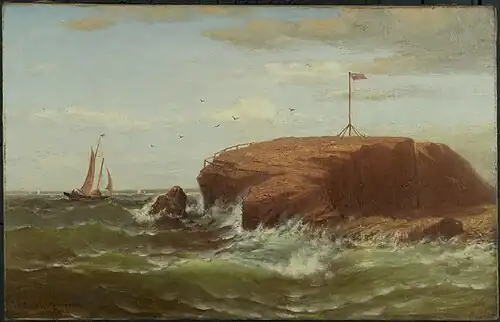 Seconnet Rock, New Bedford, Massachusetts (circa 1865) oil on canvas, 36 cm × 56.3 cm (14.2 in × 22.2 in), Brooklyn Museum, New York City