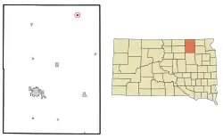 Location in Brown County and the state of South Dakota
