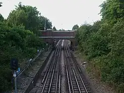 Looking north from the footbridge