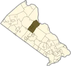 Location of Plumstead Township in Bucks County