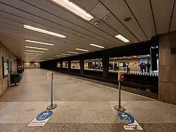 The underground platforms dating from 1973