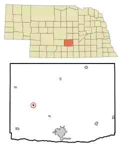 Location of Amherst, Nebraska
