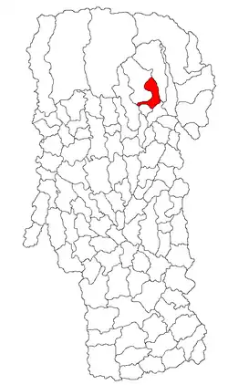 Location in Argeș County