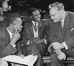 At "Kenya Day," Leipzig, 1960, Milton Obote, centre, later PM of Uganda, demanded the release of Jomo Kenyatta, the Kenyan nationalist. In 1966 and 1967, Obote would depose all the Ugandan kings, including the Kabaka of Buganda.