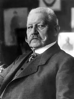 photo of von Hindenburg seated