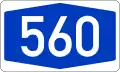 Bundesautobahn 560 number.svg