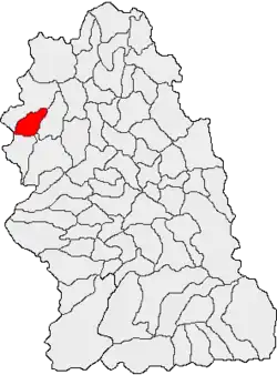 Location in Hunedoara County
