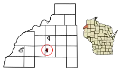 Location of Siren in Burnett County, Wisconsin.