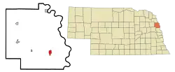 Location of Tekamah, Nebraska