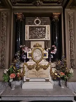 Memorial to one victim, the Duchesse d'Alencon