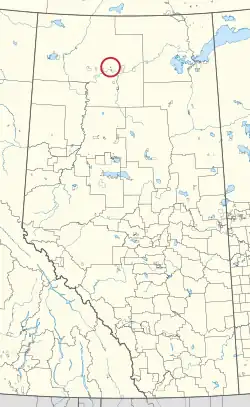 Location in Alberta