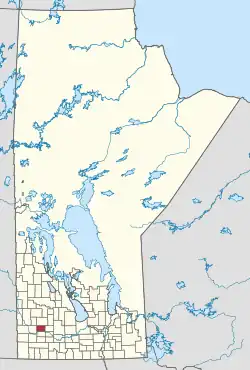 Location of the Municipality of Riverdale in Manitoba