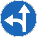 2.41 Must continue straight ahead or turn left