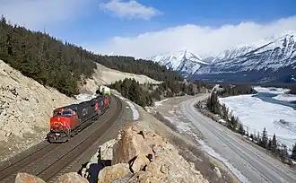 Canadian National Railway in Alberta, Canada, in 2015