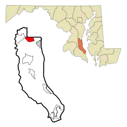 Location of Owings, Maryland